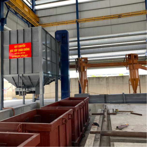 Dây chuyền xử lý cát đúc chân không